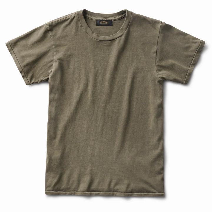 Schaeffer’s Garment Hotel Ringspun 40's Tee - OD Moss Green