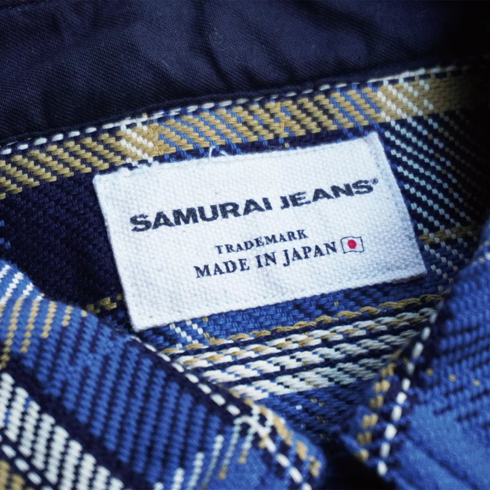Samurai Ropedye Indigo Heavy Flannel Work Shirt