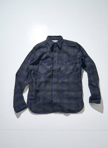 Samurai SIN24-03 Rope Dyed Indigo Flannel Shirt