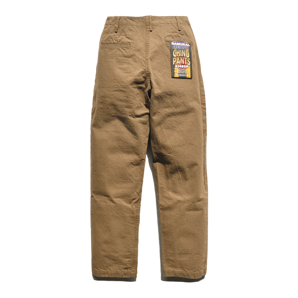 Samurai Heavy Chino Wide Trousers - Khaki [SJ48CP]