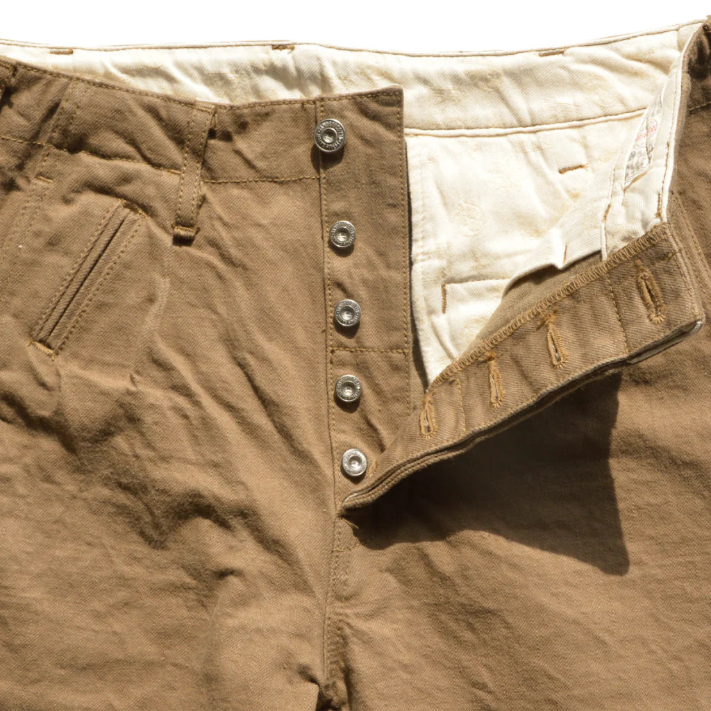 Samurai Heavy Chino Wide Trousers - Khaki [SJ48CP]