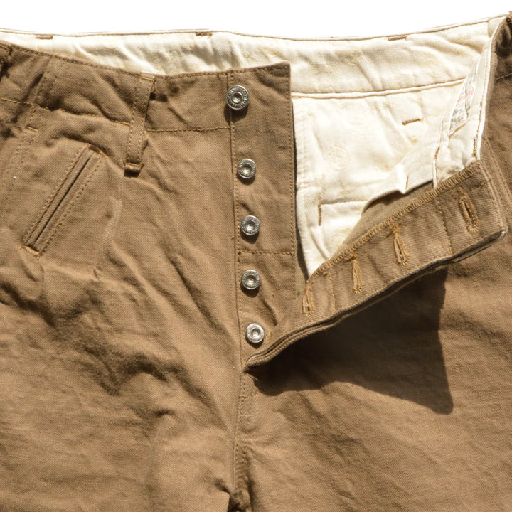 Samurai Heavy Chino Wide Trousers - Khaki [SJ48CP]