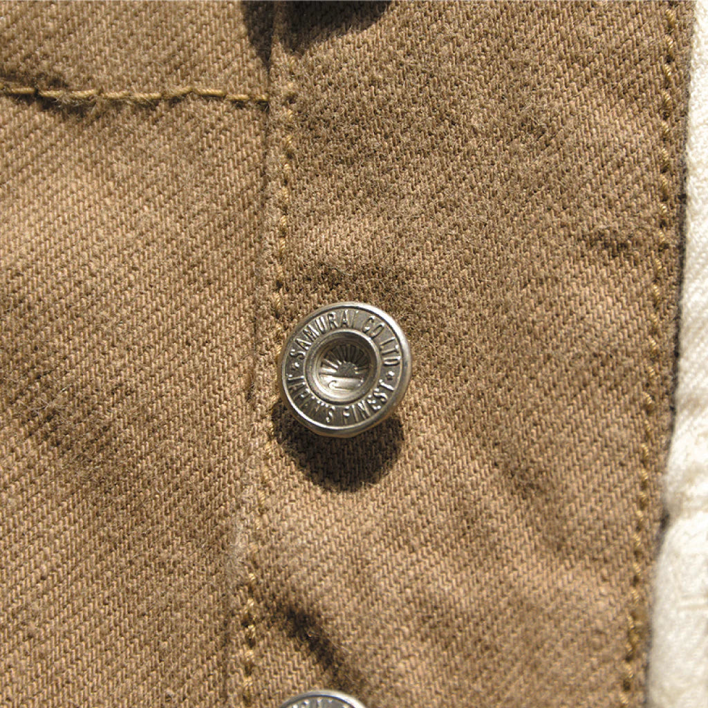 Samurai Heavy Chino Wide Trousers - Khaki [SJ48CP]