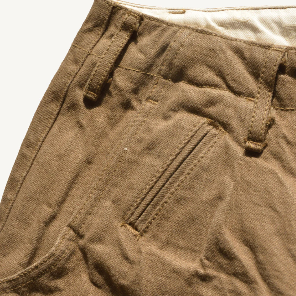 Samurai Heavy Chino Wide Trousers - Khaki [SJ48CP]