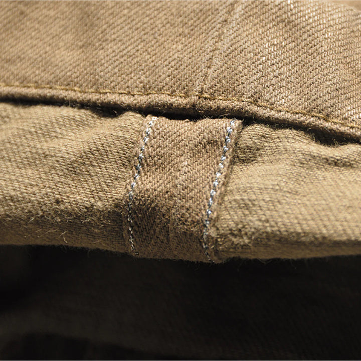 Samurai Heavy Chino Wide Trousers - Khaki [SJ48CP]