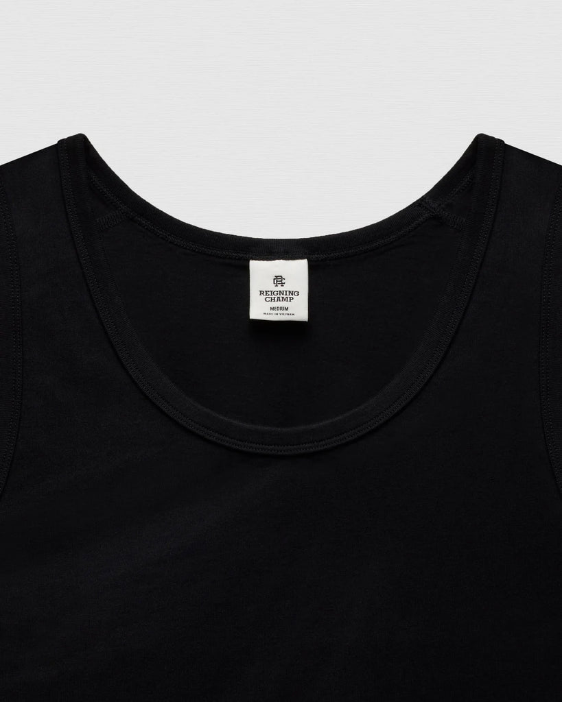 Reigning Champ Lightweight Jersey Standard Tank Top - Black