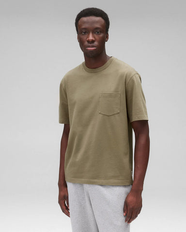 Reigning Champ Midweight Jersey Standard Pocket T-Shirt - Cypress