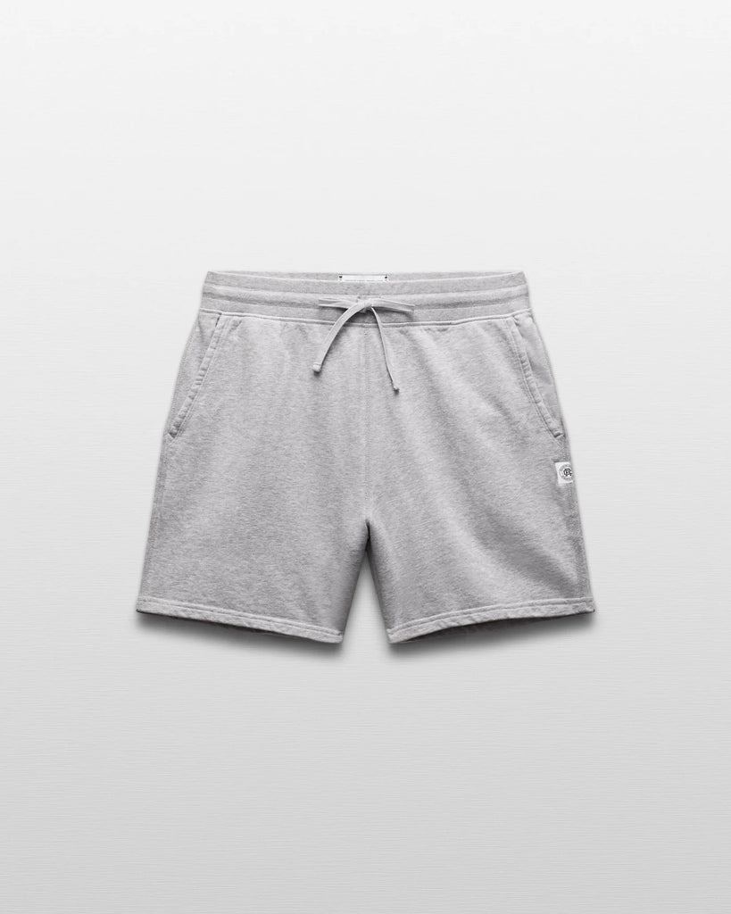 Reigning Champ Lightweight Terry Standard Sweatshort 6" - Heather Grey