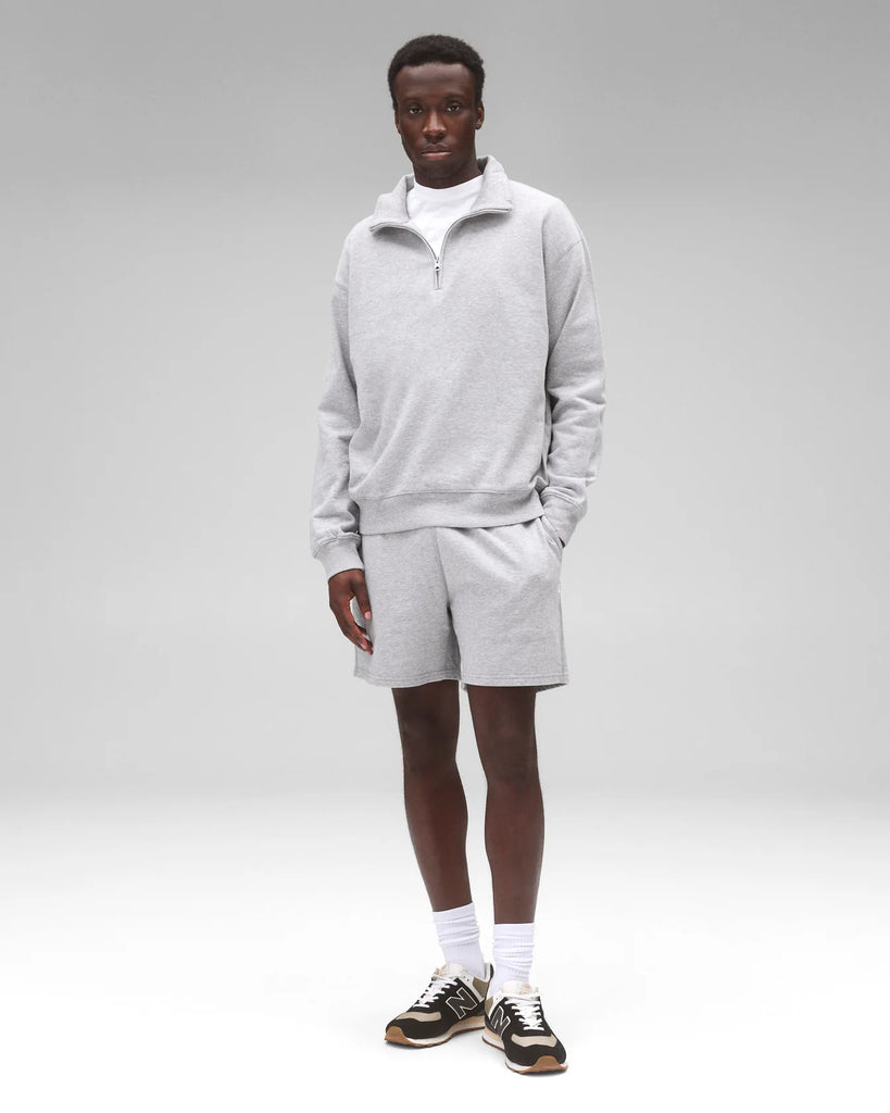 Reigning Champ Lightweight Terry Standard Sweatshort 6" - Heather Grey