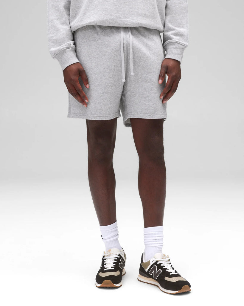 Reigning Champ Lightweight Terry Standard Sweatshort 6" - Heather Grey