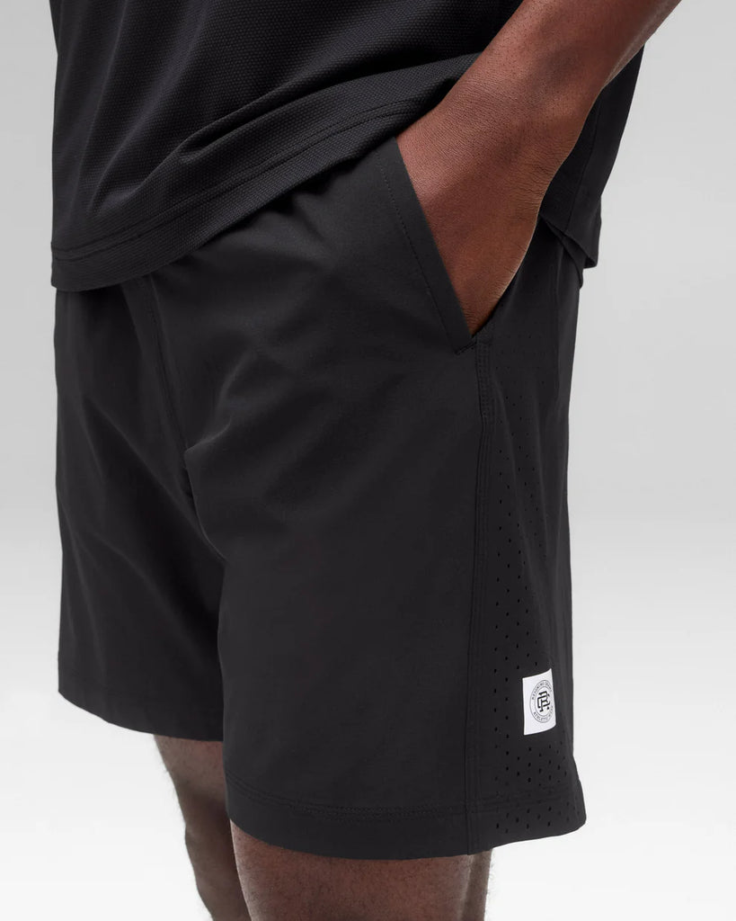 Reigning Champ 4-Way Stretch Nylon Standard Training Short 7” - Black