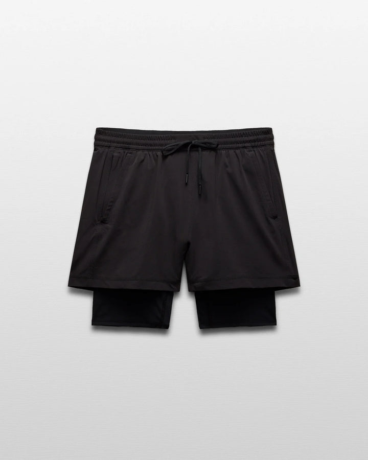 Reigning Champ 4-Way Stretch Nylon Combo Standard Training Short 5” - Black