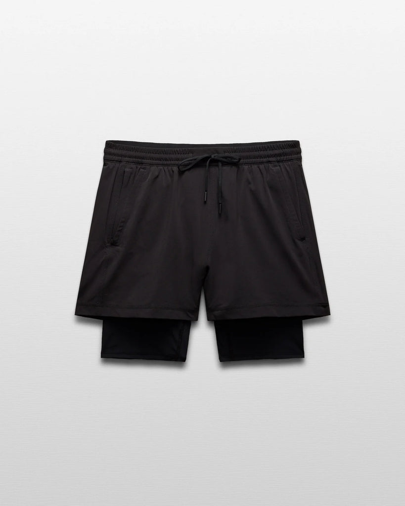 Reigning Champ 4-Way Stretch Nylon Combo Standard Training Short 5” - Black