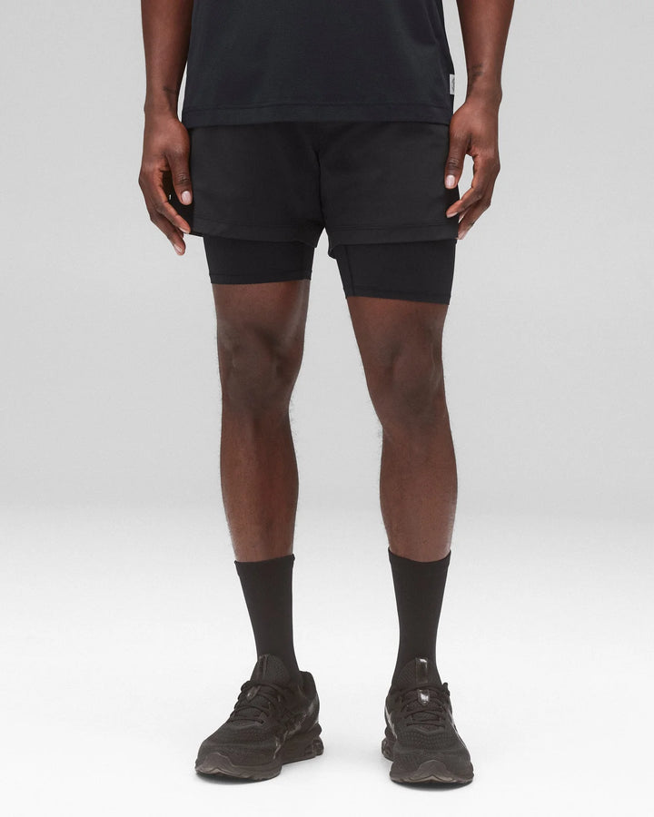 Reigning Champ 4-Way Stretch Nylon Combo Standard Training Short 5” - Black