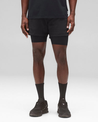 Reigning Champ 4-Way Stretch Nylon Combo Standard Training Short 5” - Black