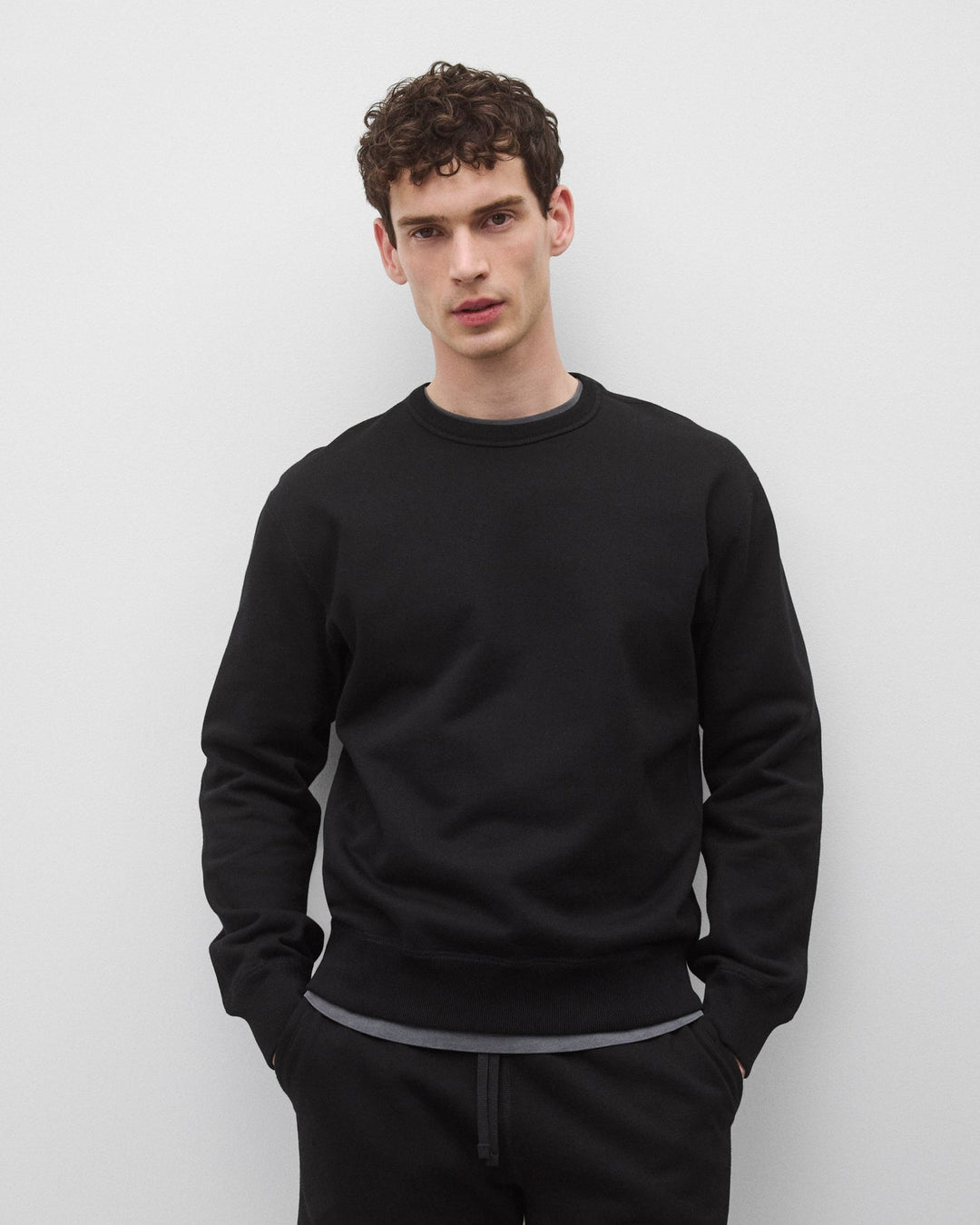 Reigning Champ Midweight Terry Standard Crewneck - Black