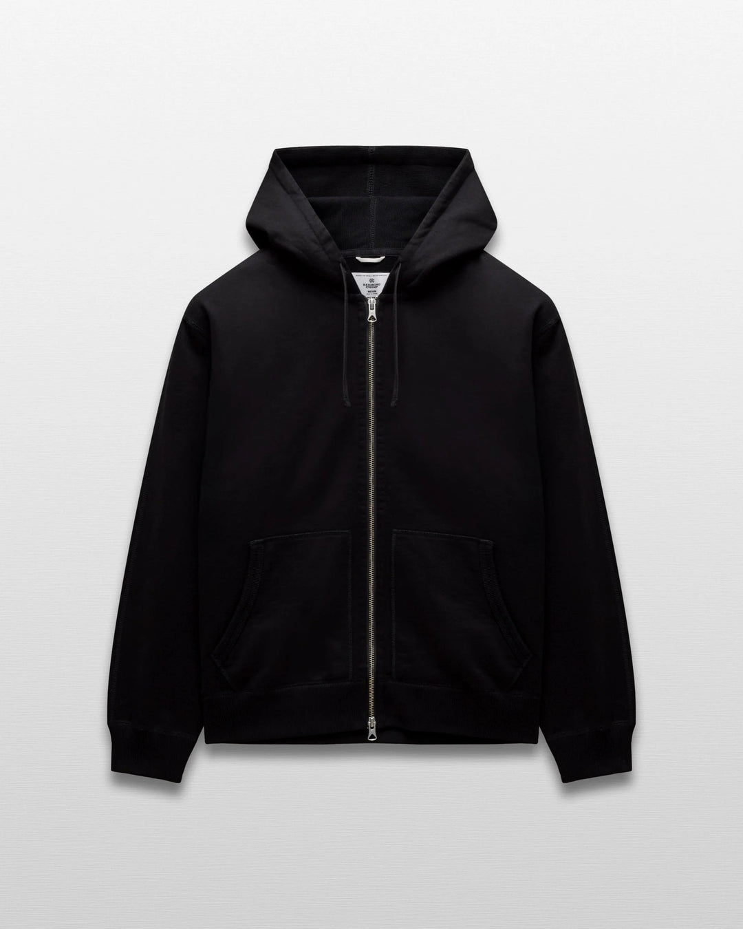 Reigning Champ Midweight Terry Standard Zip Hoodie - Black