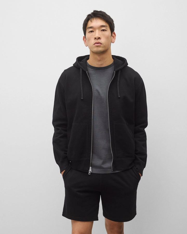 Reigning Champ Midweight Terry Standard Zip Hoodie - Black