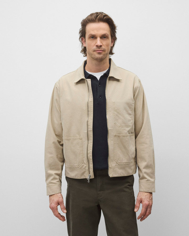 Reigning Champ Cotton Canvas Grounds Jacket - Sand