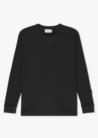 Monadic Waffle Knit Thermal - Black