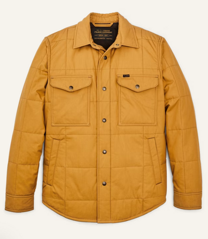 Filson Cover Cloth Quilted Jac-shirt - Yellow Ochre