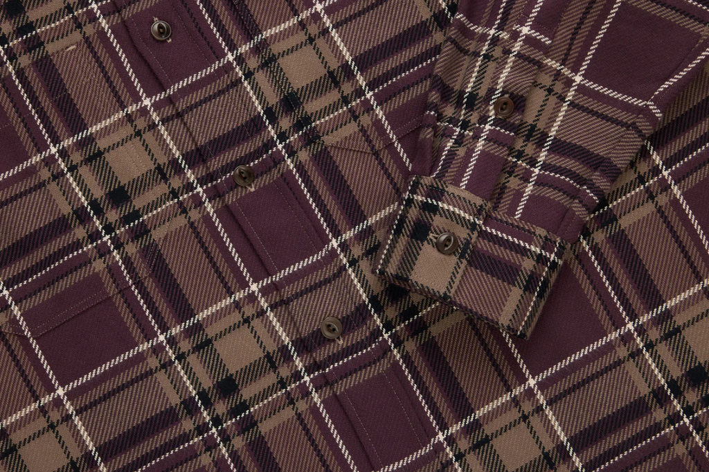 3sixteen Utility Flannel - Burgundy Oak Plaid