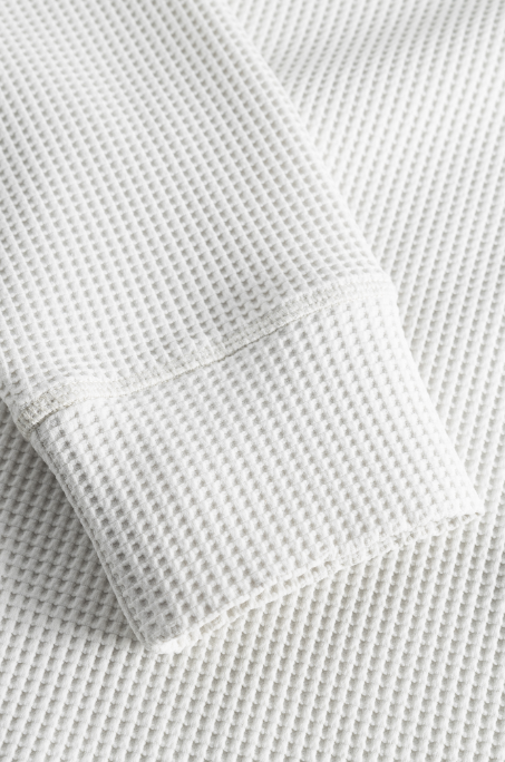 Norse Projects Kristian Relaxed Tech Waffle Sweater - Lucid White