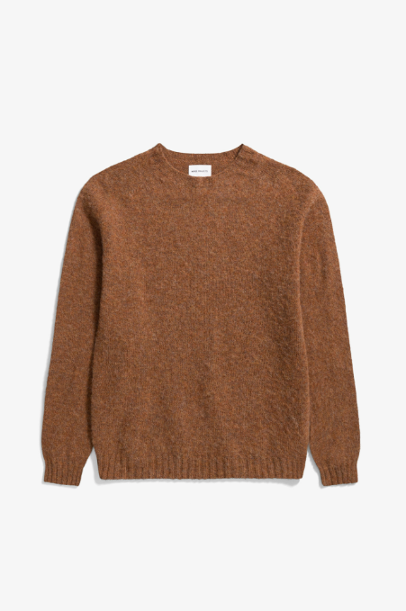 Norse Projects Birnir Brushed Lambswool - Burnt Orange