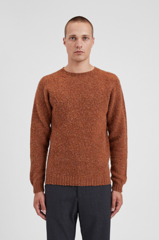 Norse Projects Birnir Brushed Lambswool - Burnt Orange