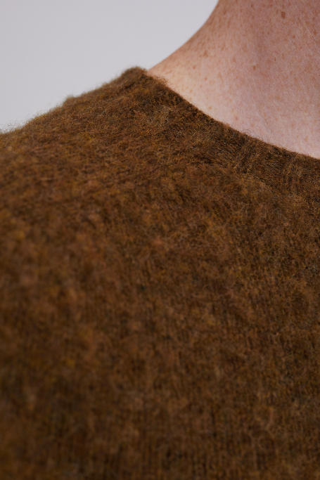 Norse Projects Birnir Brushed Lambswool - Dark Olive