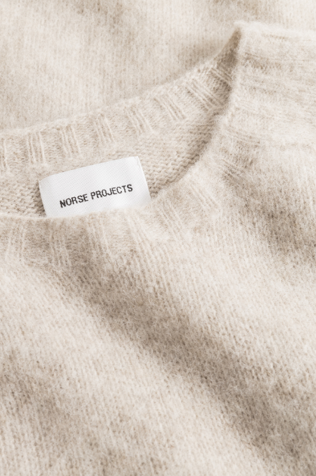 Norse Projects Birnir Brushed Lambswool - Oatmeal