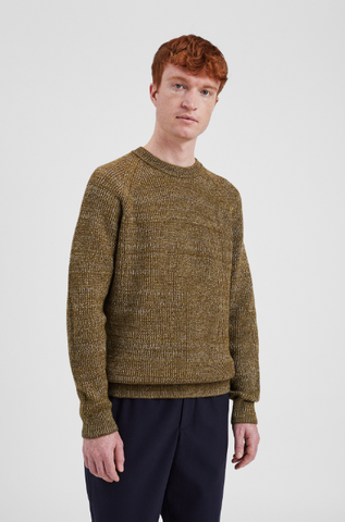 Norse Projects Roald Wool Cotton Rib Sweater - Sitka Green