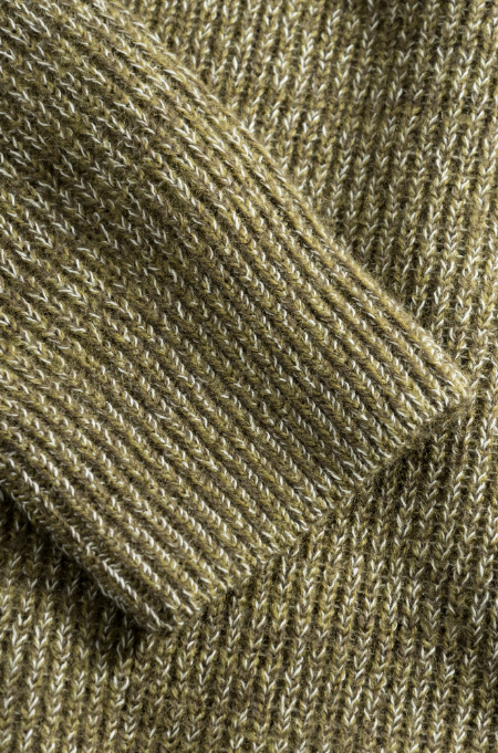 Norse Projects Roald Wool Cotton Rib Sweater - Sitka Green