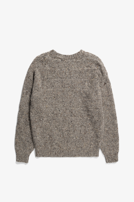 Norse Projects Jonas Donegal Diamond Sweater - Grey Melange