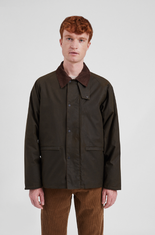 Norse Projects Holmen Wax Fishing Jacket - Beech Green