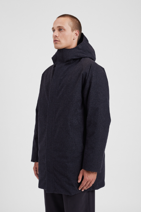 Norse Projects Rokkvi 6.0 Gore-Tex Wool Down Jacket - Charcoal Melange