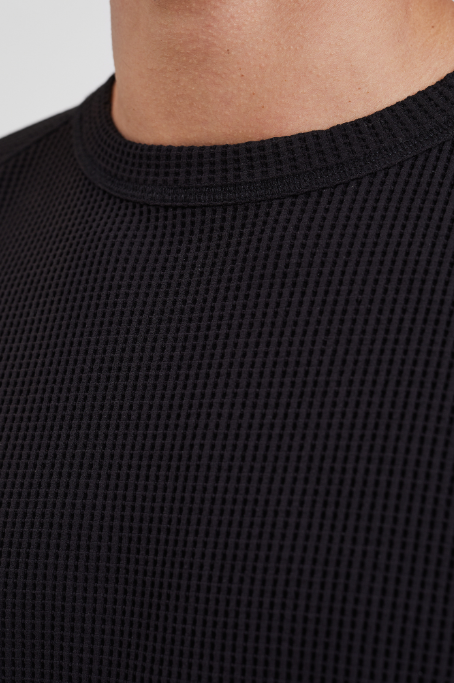 Norse Projects Kristian Relaxed Tech Waffle Sweater - Black