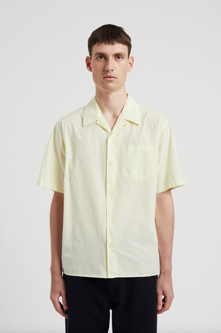 Norse Projects Carsten Cotton Tencel Shirt - Pale Yellow