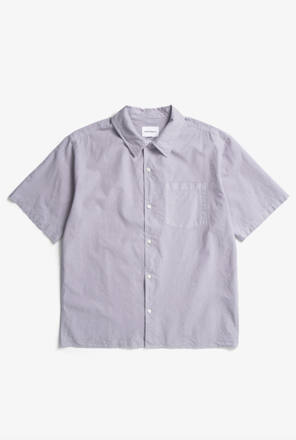 Norse Projects Carsten Cotton Tencel Shirt - Crocus purple