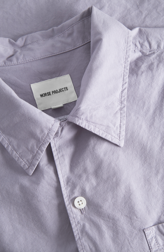Norse Projects Carsten Cotton Tencel Shirt - Crocus purple