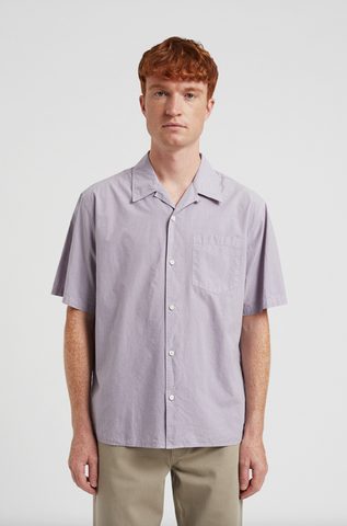 Norse Projects Carsten Cotton Tencel Shirt - Crocus purple