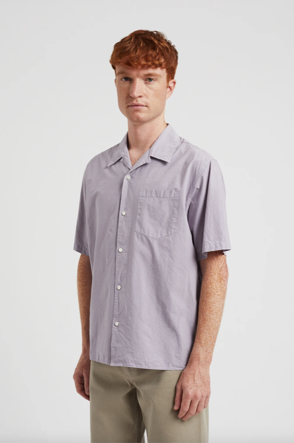 Norse Projects Carsten Cotton Tencel Shirt - Crocus purple
