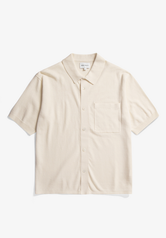 Norse Projects Rollo Cotton Linen Short Sleeve Shirt - Kit White