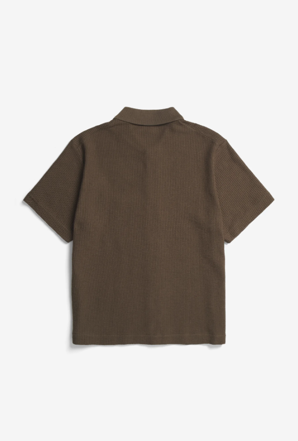 Norse Projects Gustav Crochet Jersey Shirt - Chestnut