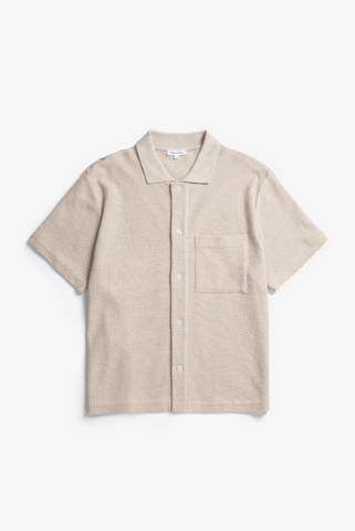 Norse Projects Gustav Crochet Jersey Shirt - Oatmeal