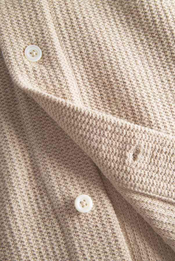 Norse Projects Gustav Crochet Jersey Shirt - Oatmeal