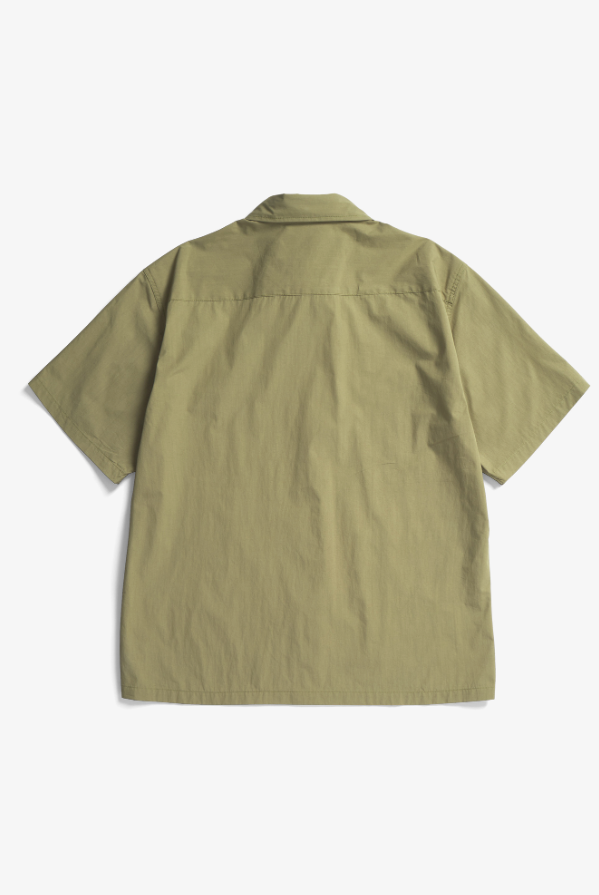 Norse Projects Ivan Tech Poplin Short Sleeve Shirt - Moss Green