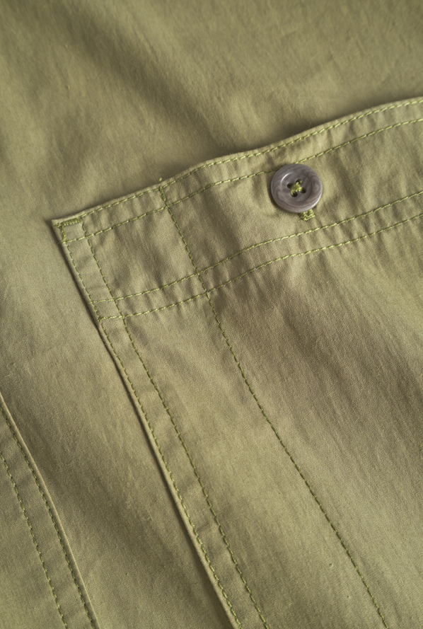 Norse Projects Ivan Tech Poplin Short Sleeve Shirt - Moss Green