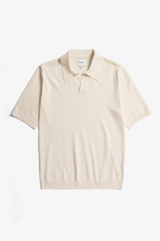 Norse Projects Leif Cotton Linen Polo - Kit White