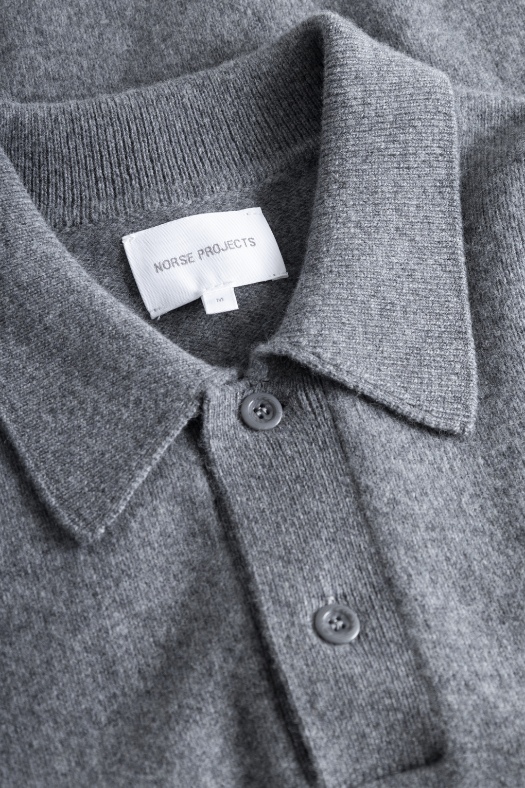 Norse Projects Standard Merino Lambswool Polo - Grey Melange